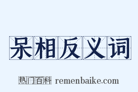 呆相反义词是什么意思的图片
